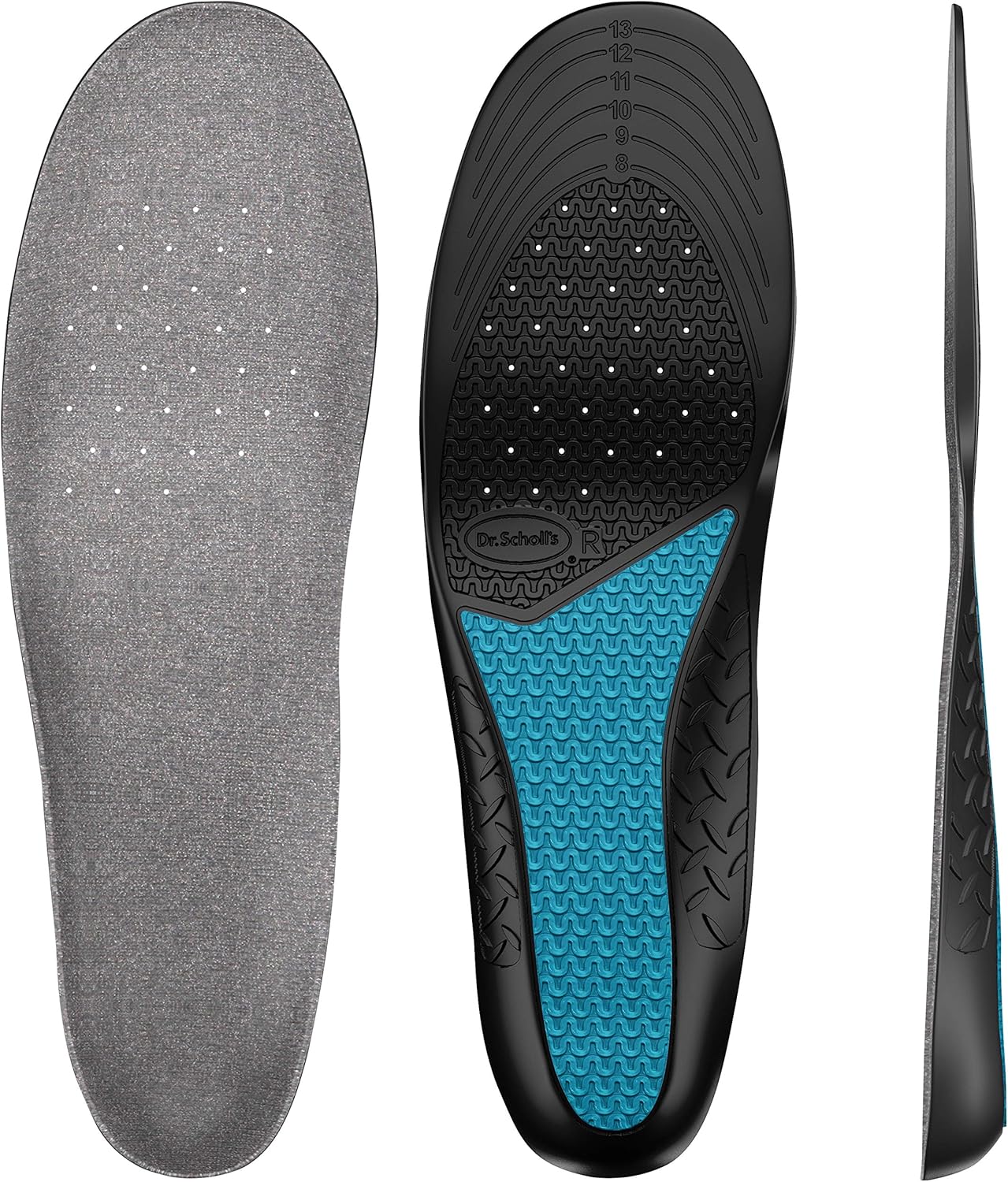 Dr. Scholl's WORK Massaging Gel Advanced Insoles for Men Shoe Inserts: Health & Personal Care