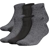 adidas Men's Athletic Cushioned Low Cut Ankle Socks 6 Pairs | 6-Pack, Targeted Cushioning, Arch Support, Breathable Moisture-Wicking, Reinforced Heel &amp; Toe, All-Day Comfort