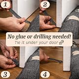 Praknu Draft Excluder Door Window 90cm Heavy Washable No Drill Heating Bill view 5
