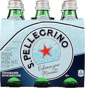 S.Pellegrino Sparkling Natural Mineral Water, Glass Bottle