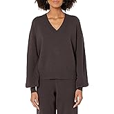The Drop Women's Mia Bell-Sleeve Deep V-Neck Supersoft Sweater
