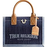 True Religion Women's Tote Bag, Medium Travel Purse Handbag with Adjustable Shoulder Strap and Horseshoe Logo