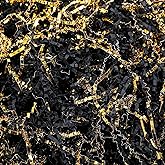 Outus 2 LB Black Gold Crinkle Cut Paper Shred Filler Metallic Shredded Papers Confetti Gift Boxes Basket Crinkle Paper Filler Packing Grass Cushion Shredded Tissue Stuffing Christmas Birthday Wrapping