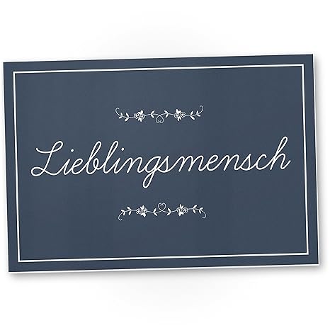 Dankedir Lieblingsmensch Kunststoff Schild Blau