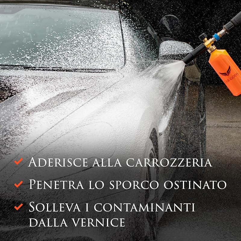 Triton Arctic Storm Snow Foam 500 ml, Shampoo Auto pH Neutro, Non Stripping, Scioglie Sporco Ostinato, per Idropulitrici, Auto e Moto, Profumo Arancia Rossa