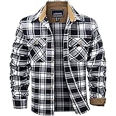 TACVASEN Men's Flannel Shirts Lightweight Cotton Button Down Long Sleeve Shirt Casual Plaid Pocket Shirts Outdoor
