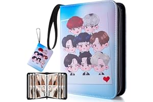 Silph PLC Korean POP ATEEZ Album - Trading PhotoCard Binder, 400 Korean POP Star Photocard Holder Book with Sleeves Gifts for Boys & Girls & Big Fans of Ateez - Photocard Album