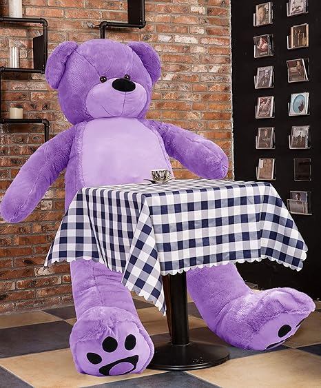 Amazon Vercart 大きい テディベア 可愛い クマのぬいぐるみ 特大 動物のテディ クリスマス 誕生日 バレンタイン デー プレゼント 新年の贈り物 パープル 1cm ぬいぐるみ おもちゃ