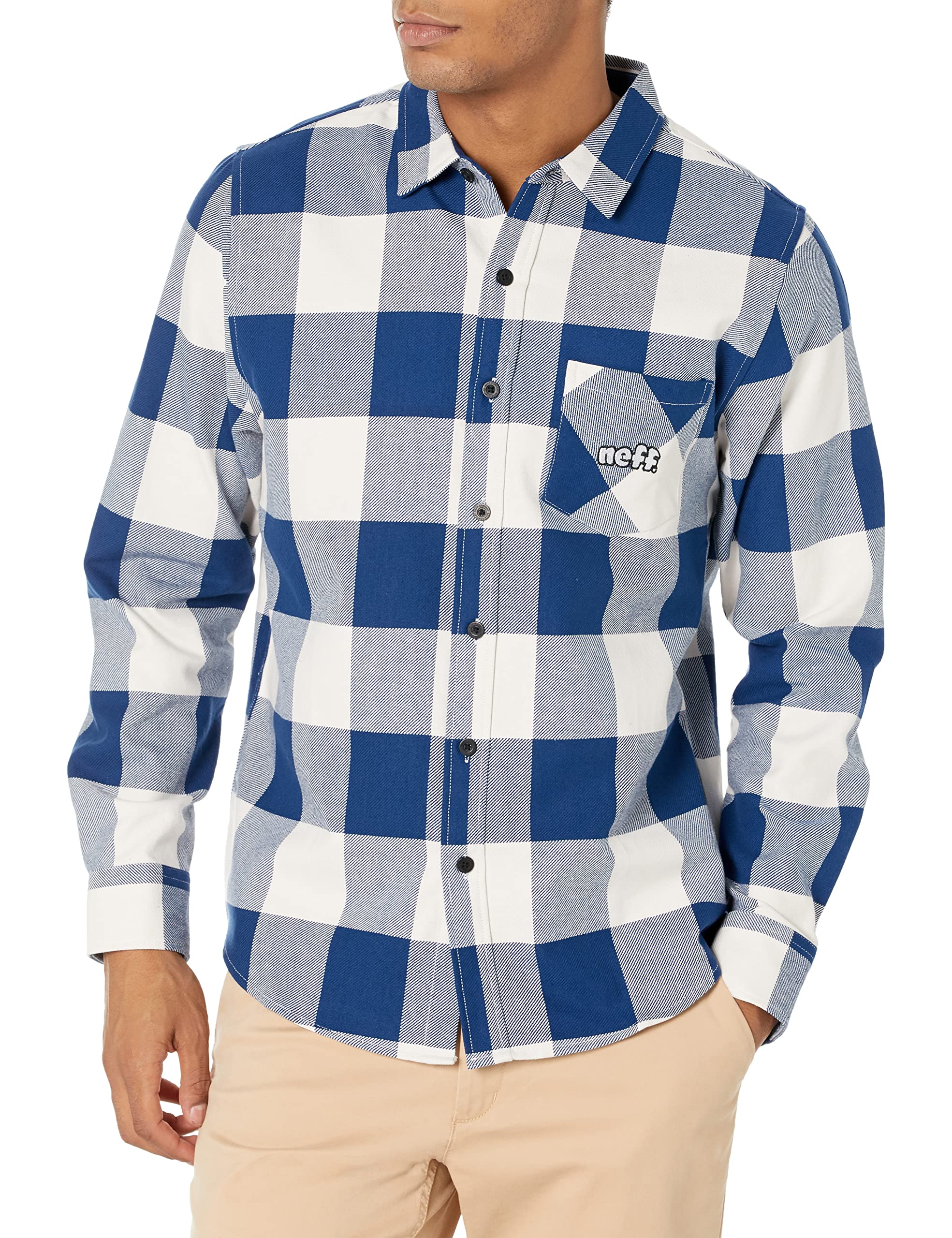 NEFF Men's Flannel Button Up Long Sleeve