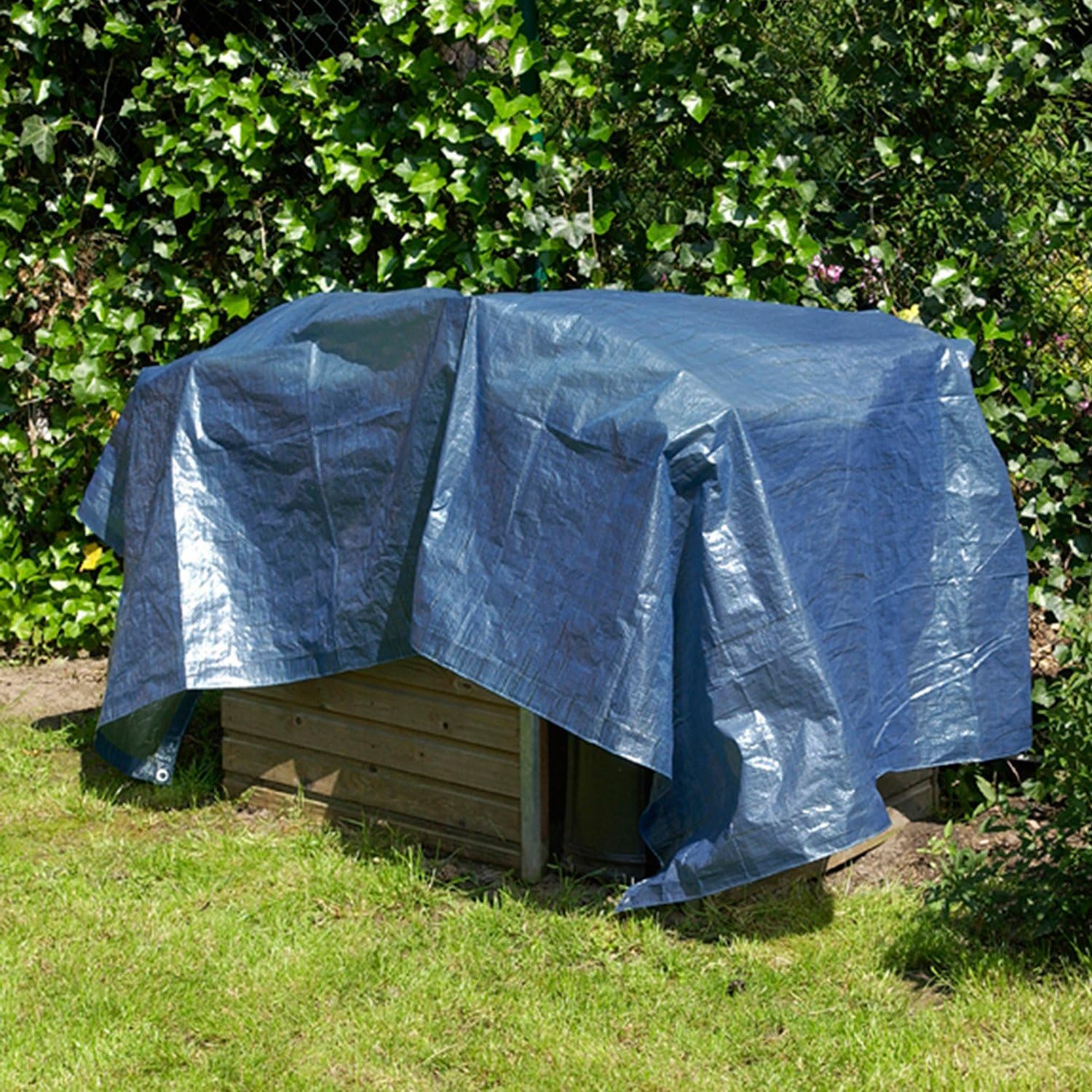 KREATOR KRT660106 KRT660106-Toldo 5 x 8 m 70 g, Blue, 5 x 8 m = 40 m² KRT - Image 4