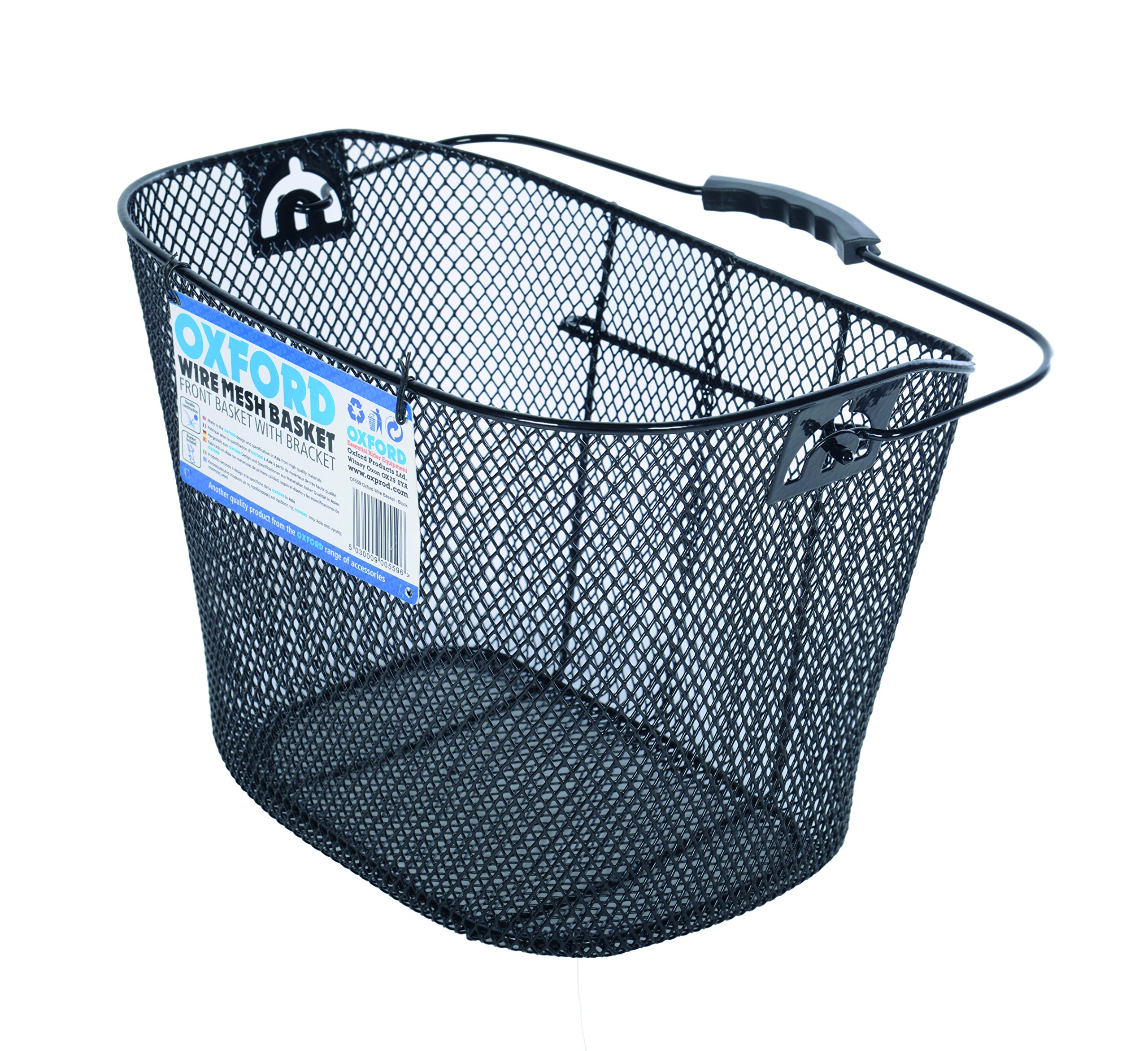 Oxford Handlebar Mesh Basket with Bracket - Black