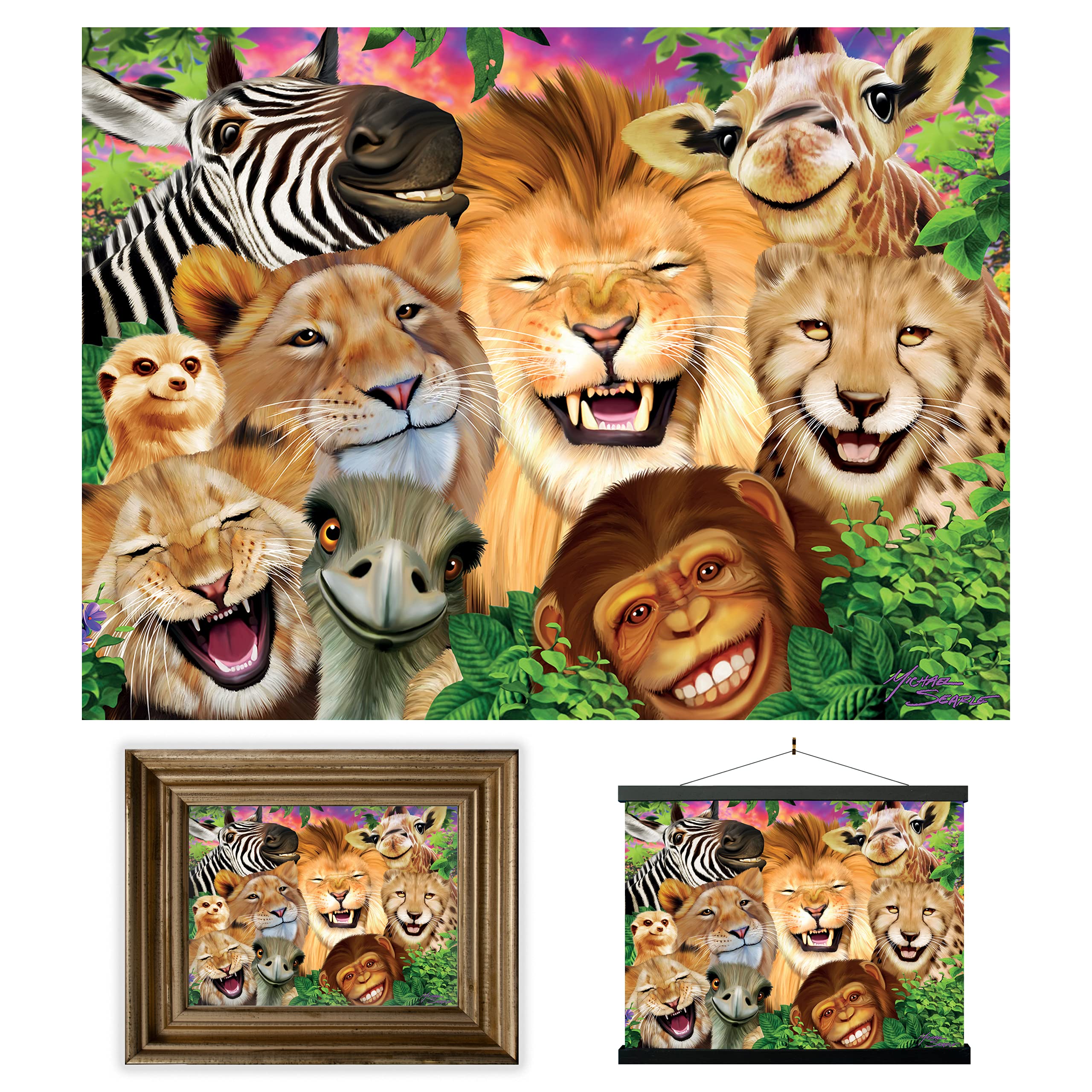 3D LiveLife Lenticular Wall Art Prints - Safari Smiles from Deluxebase. Unframed 3D Wild Animal Poster. A perfect wall filler. Original artwork licensed from renowned artist, Michael Searle