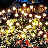 vignuto Solar Lights Outdoor Waterproof 4 Pack of 32 LEDs Garden Patio Firefly Decoration Unique Gifts Women Grandparents