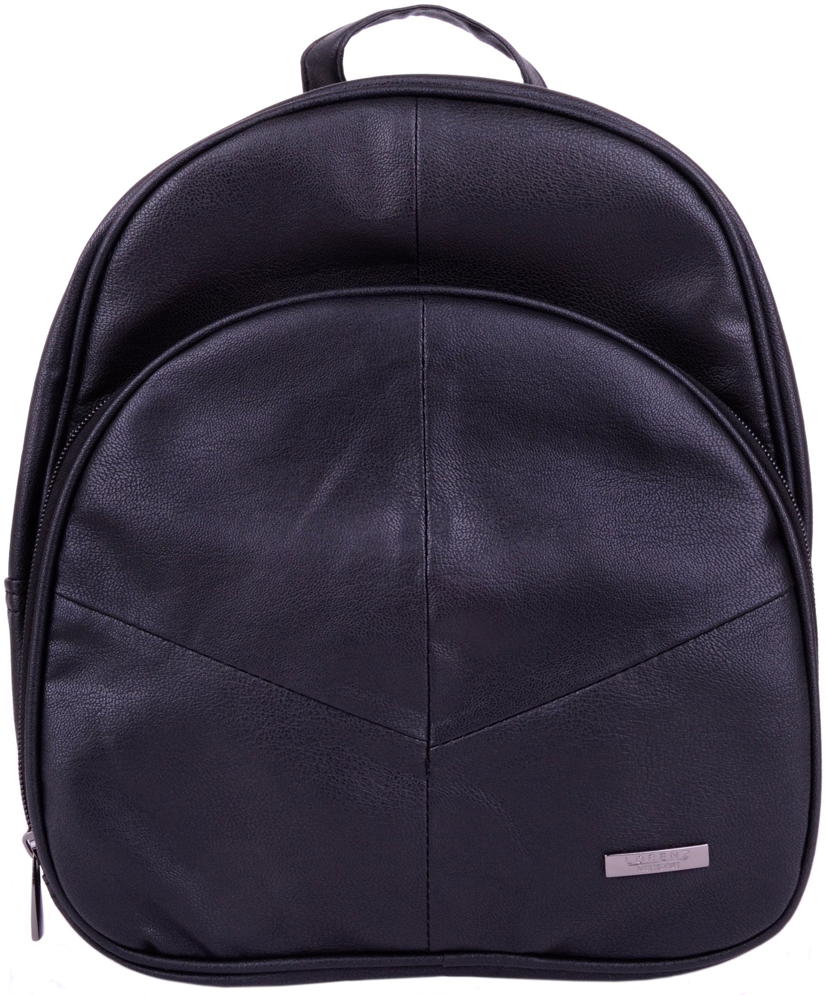 Ladies/Womens Faux Leather Travel/Work/Holiday Backpack/Rucksack - Black