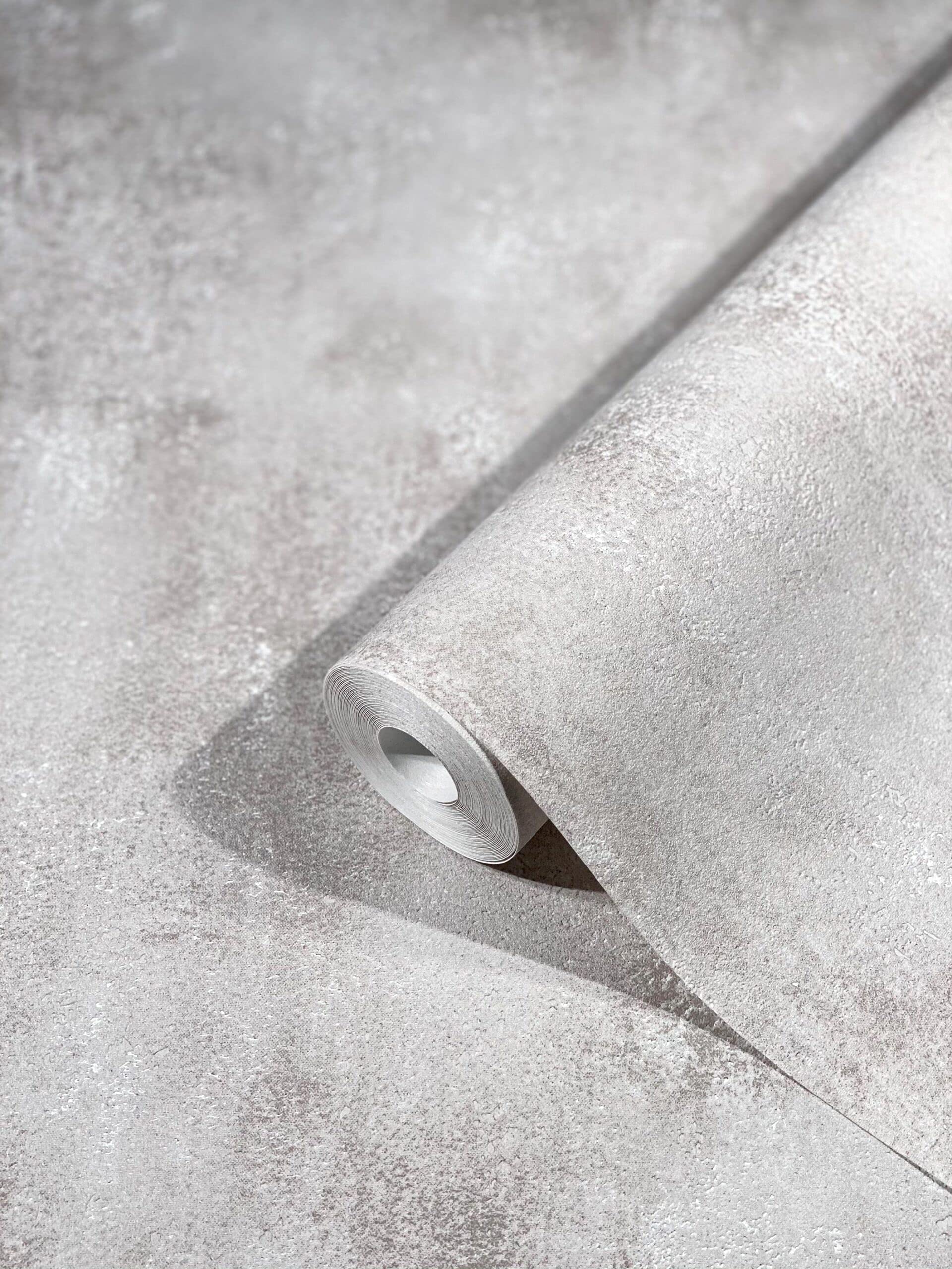 Marburg Wallpaper Grey-Beige Concrete Look Hailey for Living Room, Bedroom or Kitchen 100% Made in Germany 10,05m x 0,53m Premium Quality Non-Woven Wallpaper 82249