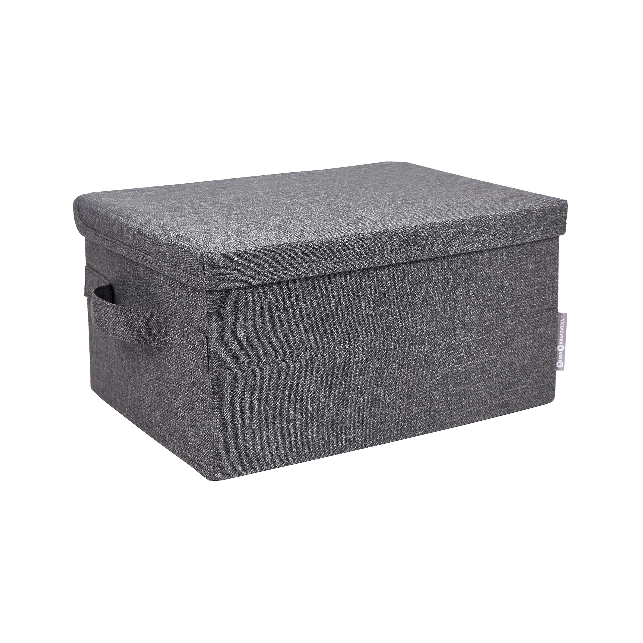 Bigso Box of Sweden Storage Box, Cardboard, Grey, 45 x 34 x 25 cm