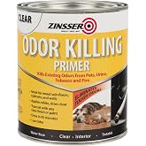 Rust-Oleum Zinsser 307648 Odor Killing Primer, White, Quart | Zinsser Odor Killing Primer, Quart. Water-base primer seals in smoke, pet &amp; musty odors and blocks stains on walls.