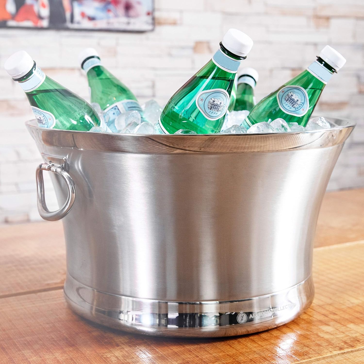 And Beer Metal Beverage Tubs And Buckets For Parties Large Beverage Tub With Ice Scoop Double Wall Insulated Ice Bucket Of Premium Stainless Steel Wine Party Drink Chiller For Champagne Kitchen