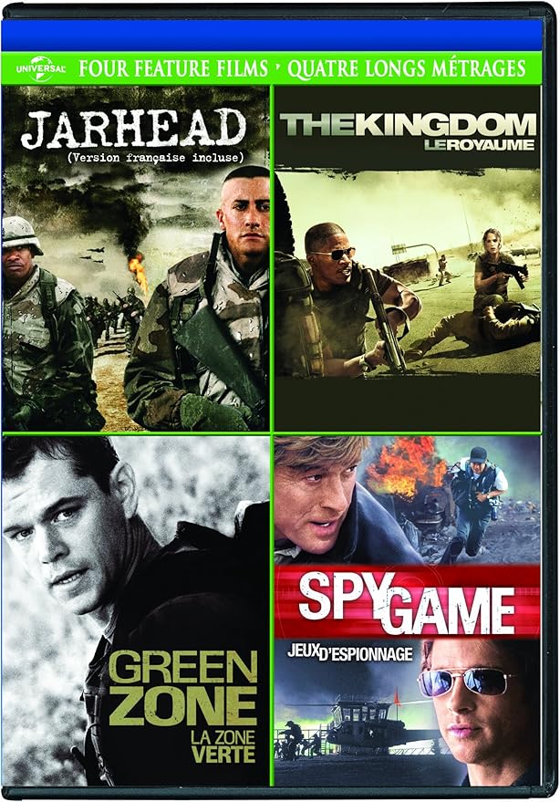 Jarhead The Kingdom Green Zone Spy Game Four Feature Films Dvd Bilingual Amazon Ca Jake Gyllenhaal Jamie Foxx Matt Damon Robert Redford Various Various Dvd