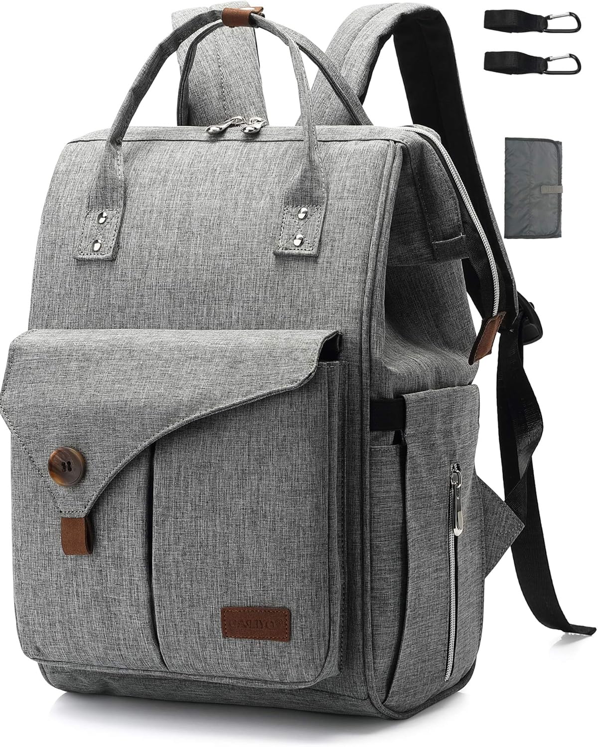 CALIYO Baby Changing Backpack Large Baby Diaper Bag with Changing Mat