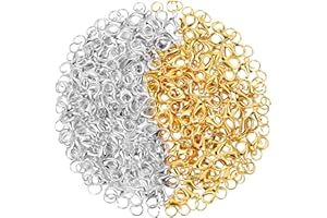 AUGSUN 400PCS Jewelry Clasps with Open Jump Rings, Lobster Claw Clasps Silver & Gold Bracelet Necklace Clasps for DIY Jewelry