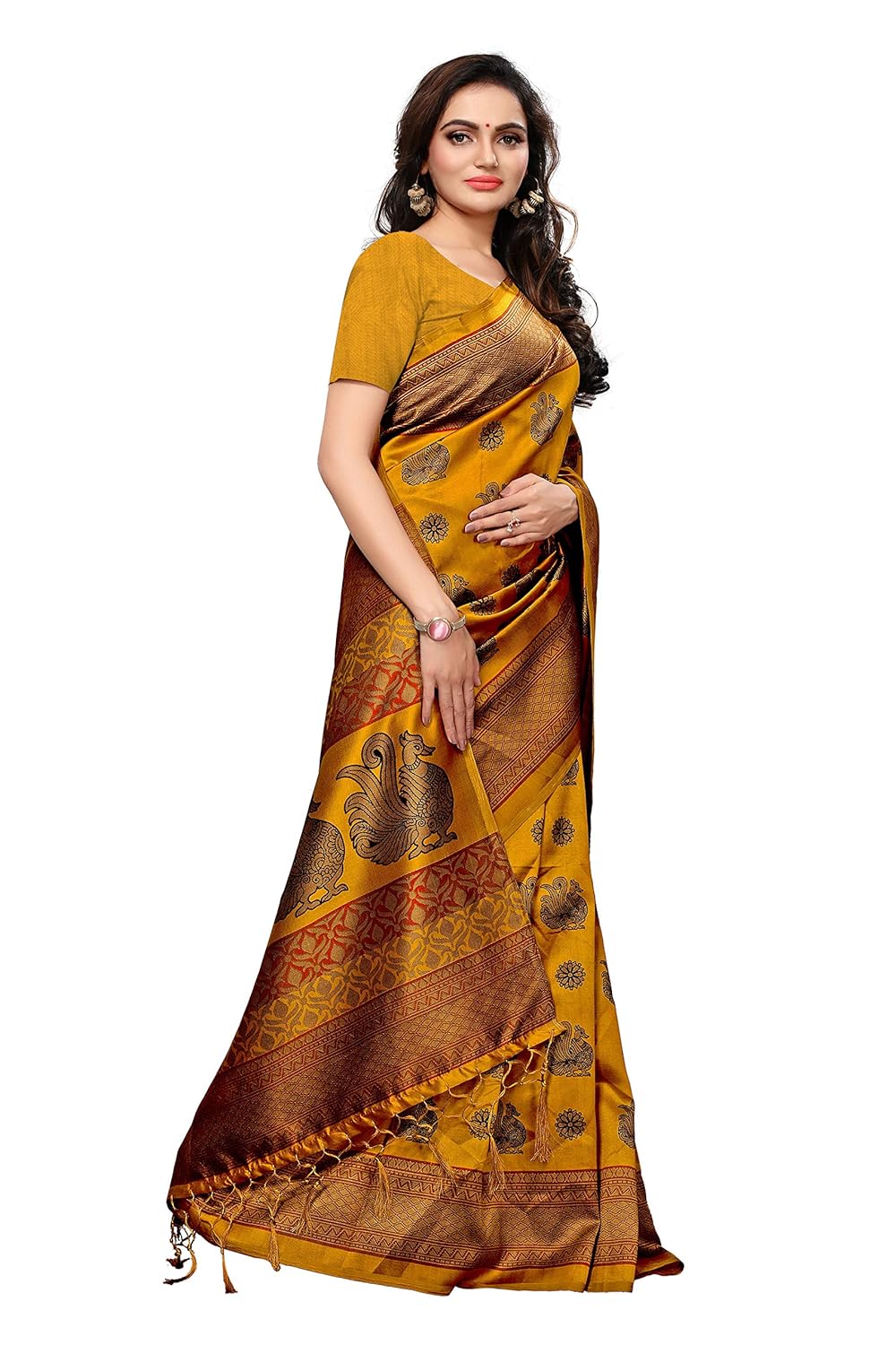 anni designer silk saree with blouse piece