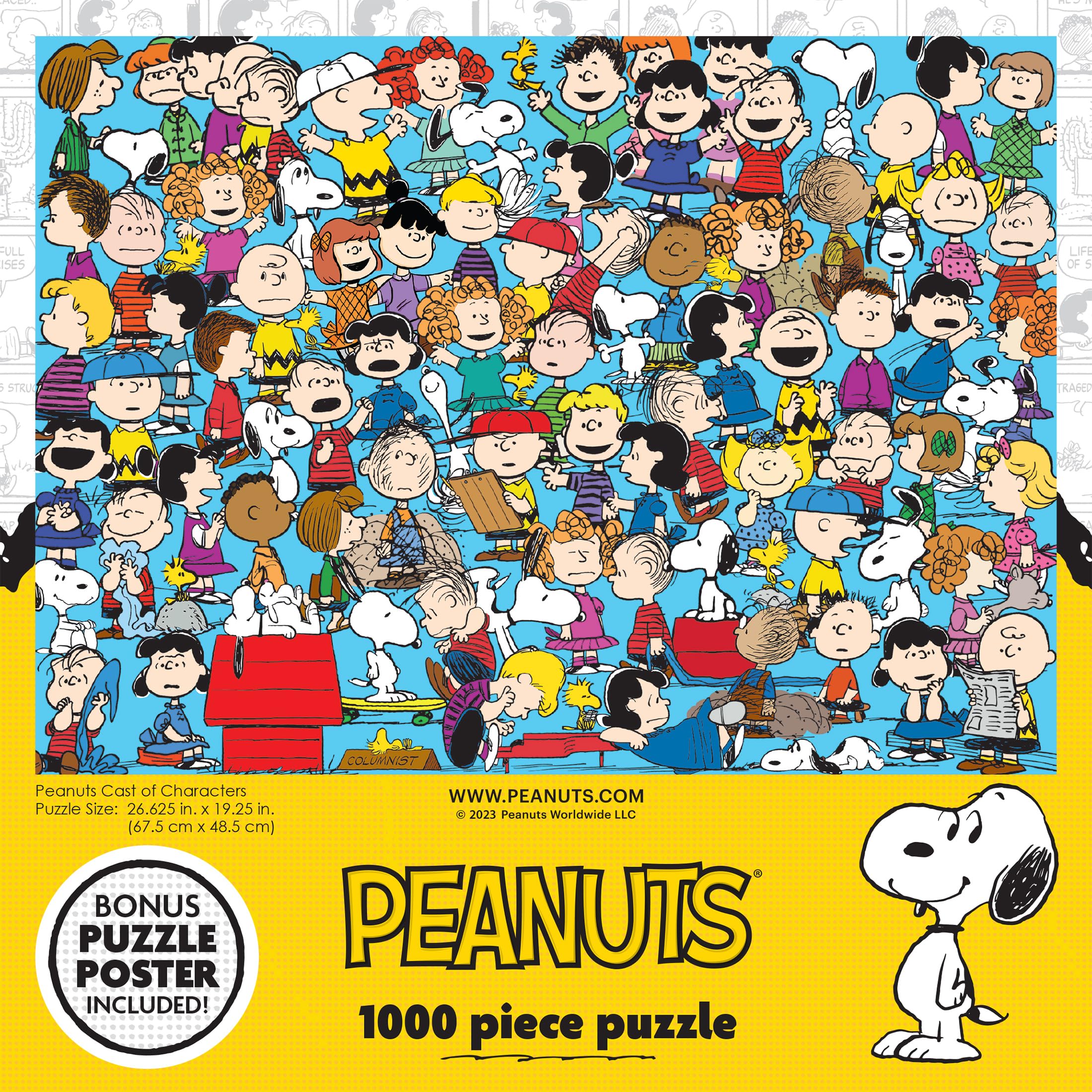 RoseArt - Peanuts - Cast of Characters - 1000 Piece Jigsaw Puzzle for Adults