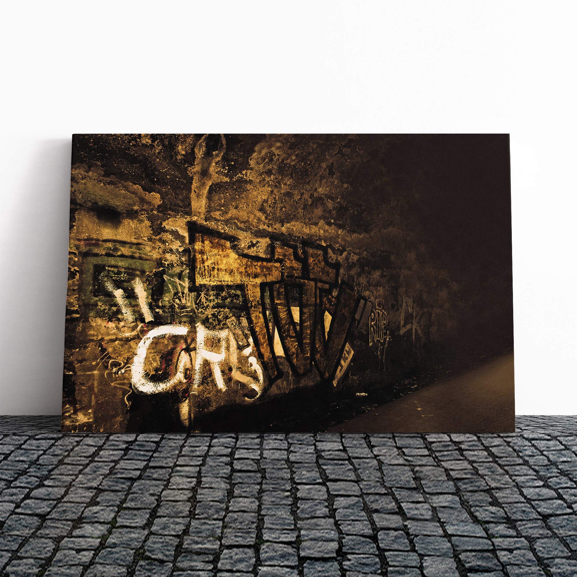 Graffiti Wall Art Canvas Print | Gallery Wrapped 30mm Frame Wall Art | 20x14 inches | Ready to Hang | Contemporary Picture | Living Room Bedroom Lounge Office