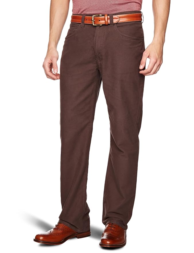 Farah Classic Moleskin Straight Mens Trousers Chocolate W32INxL33IN Amazon.co.uk Clothing
