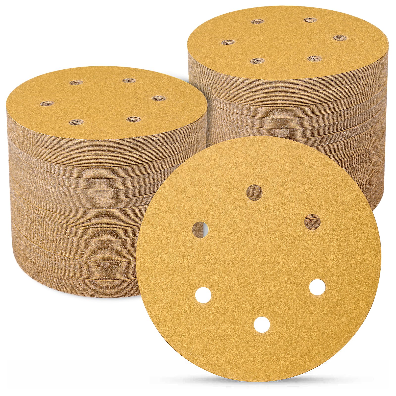 Sanding Discs 150mm 100 Pcs, 240 Grit 6 inch 6 Holes Hook and Loop Orbital Sander Discs, Sanding Pads for Random Orbital Sander Pads and All Oscillating Tools