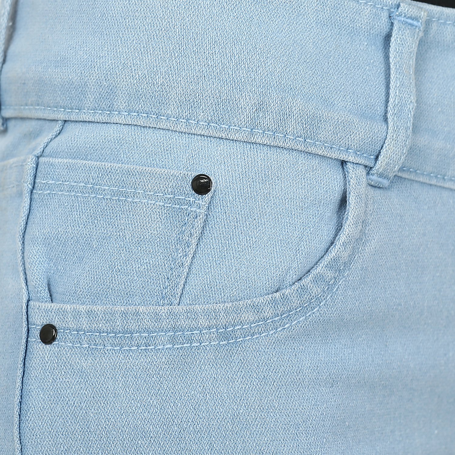 miss wow basic denim short for women (iceblu1084_iceblue)