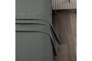 Toodou Soft Deep Gray Full Flat Sheet is Made of Premium Fabric which Have Great Breathability,The Double Brushed Bed Top Sheet is Silky Touch, Breathable,Wrinkle and Fade Resistant