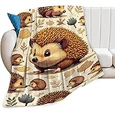 Mecowcm Cute Hedgehog Fleece Throw Blanket Hedgehog Fuzzy Plush Super Soft Cozy Warm Stuff Decor Blanket Gifts for Girls Boys Kids Men Women 40"X50"