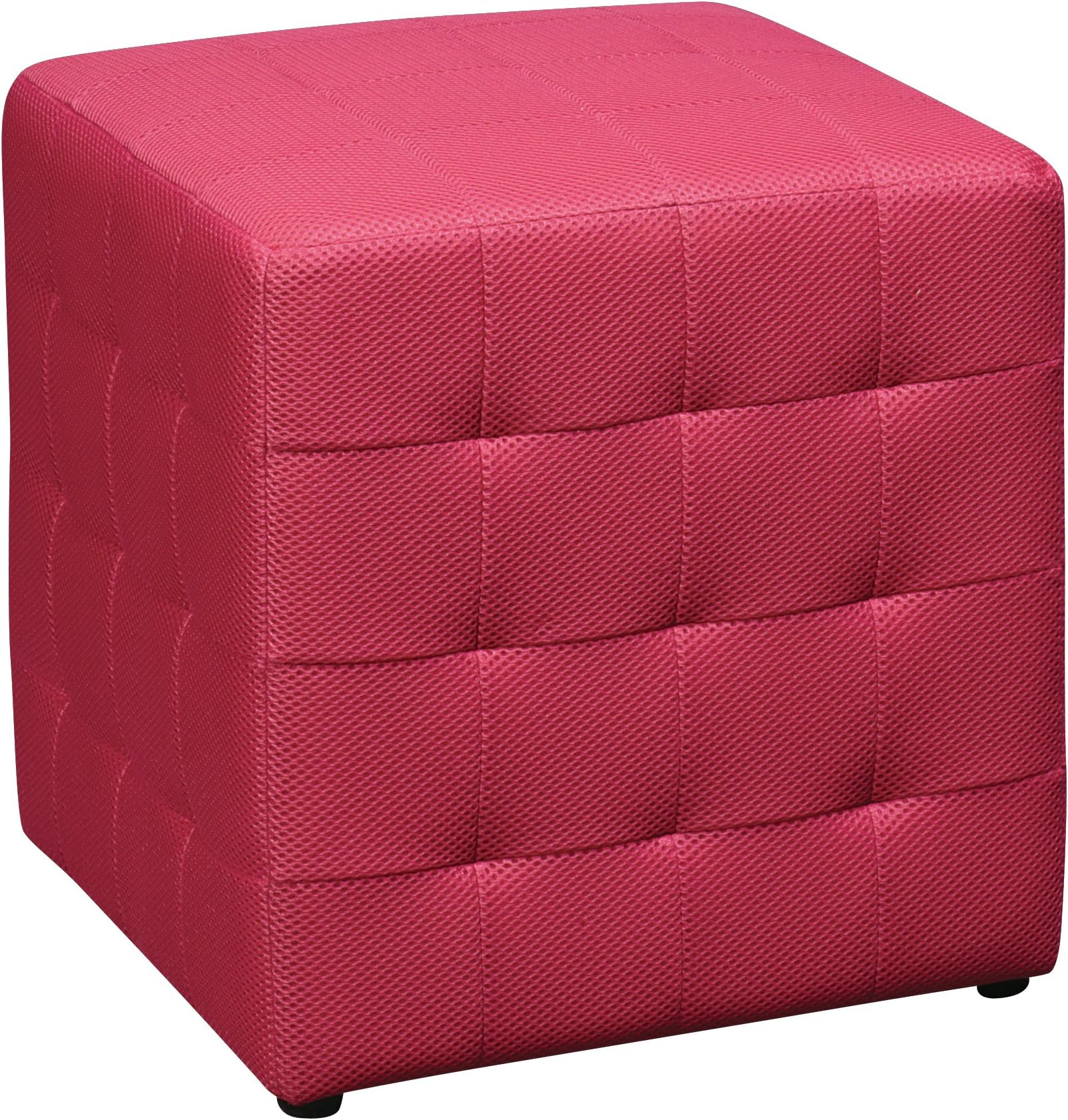 Vibrant Colourful Ottoman Square Cube for Your Home (Pink, Fabric)