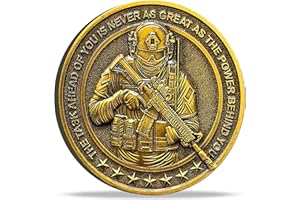 Strugglejewelry The Task Ahead Military Challenge Coin with Deuteronomy 31:6-8 and Protective Case - Ideal for Encouragement and Strength