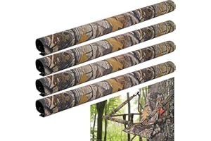 Adnee 3Pcs/4Pcs Tree Stand Rail Pads - 19.6"x5.3" Waterproof Camo Treestand Shooting Rail Pads - Tree Stand Rail Covers for Climbing Tripod Deer Stand Treestand Ladder