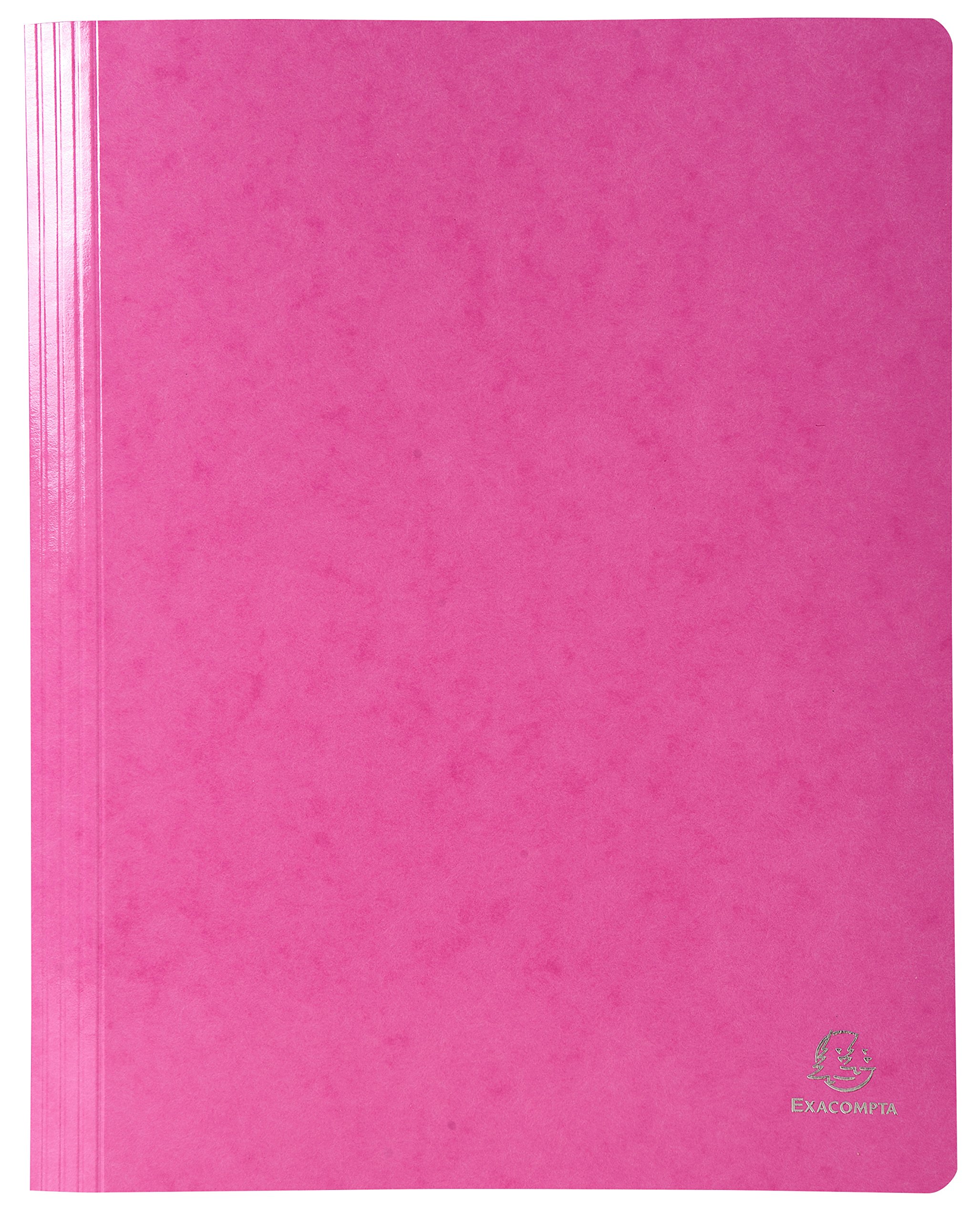 Exacompta - Ref 380808B - Iderama Collection - Flat Bar Files - 240 x 320mm in Size, Suitable for A4 Documents, 355gsm Glossy-Coated Pressboard - Pink (Pack of 25)