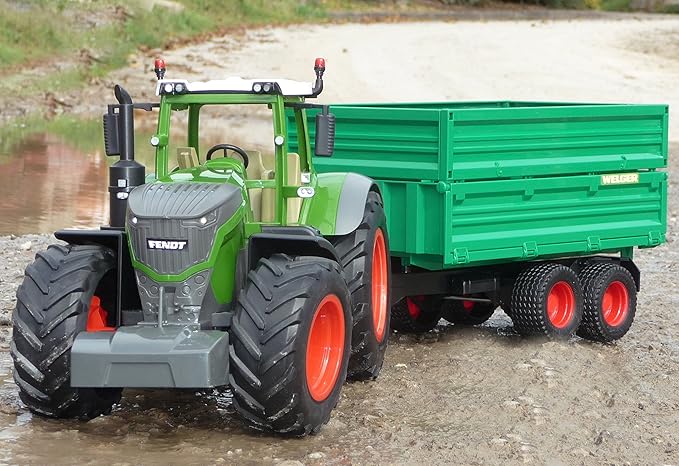 WIM-Modellbau RC Traktor FENDT 1050 + Anhänger in XL Länge 74cm Ferngesteuert
