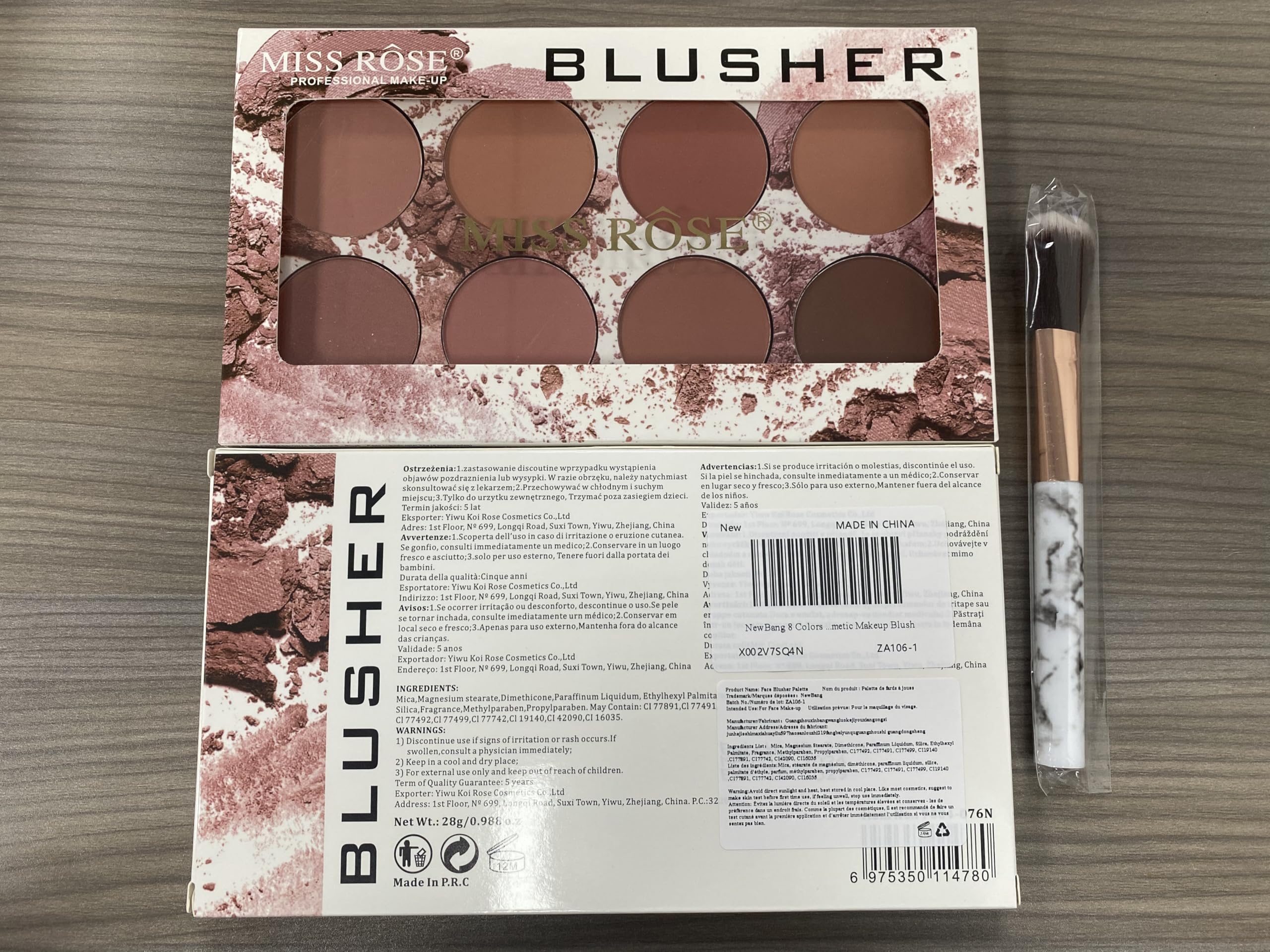 NewBang 8 Colors Blush Palette, Matte Mineral Blush Powder Bright Shimmer Face Blush,Contour and Highlight Blush Palette,Professional Facial Beauty Cosmetic Makeup Blush