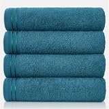GC GAVENO CAVAILIA Large Bath Towels 4 Pack 75 x 135 cm Teal 450 GSM
