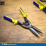 S&R Aviation Tin Snips 300mm, Cr-Mo Steel, Extra Long, Straight Cut view 8