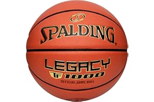 Spalding Legacy TF-1000 Indoor Game Basketballs, Moisture Wicking Microfiber Composite Cover, High School & College Approved