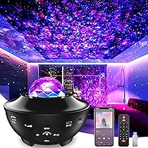 Projecteur De Galaxie, Projecteur D'Étoiles 4K Avec 10 Effets Nébuleuse | Minuterie & Veilleuse Pour Chambre, Home Cinéma (Blanc) - Maison