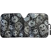 Plasticolor 003855R01 Nightmare Before Christmas Jack Skellington Face Logo Black Foil Finish Car Truck or SUV Front Windshield Sunshade