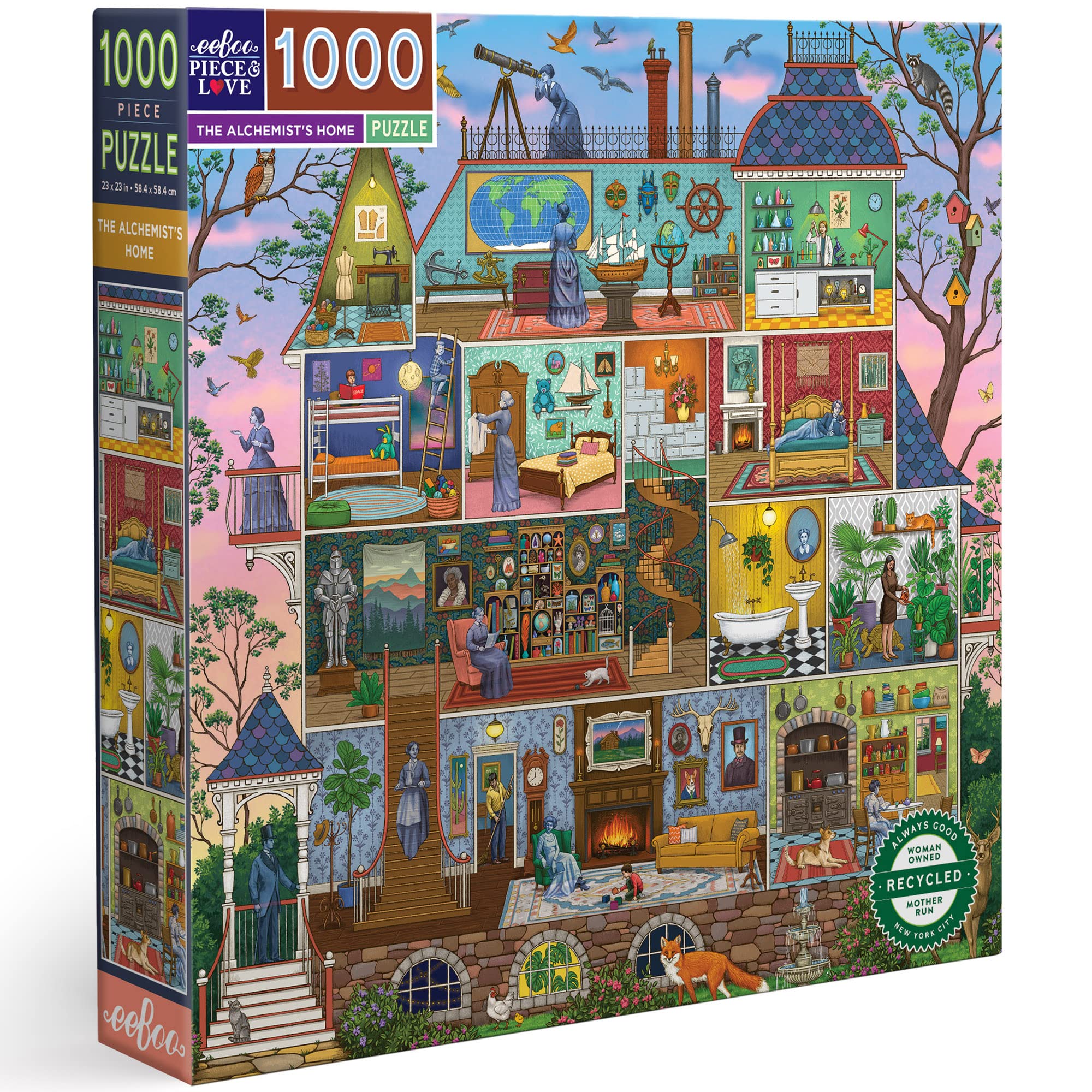 eeBoo Piece and Love The Alchemist's House 1000 piece square adult Jigsaw Puzzle