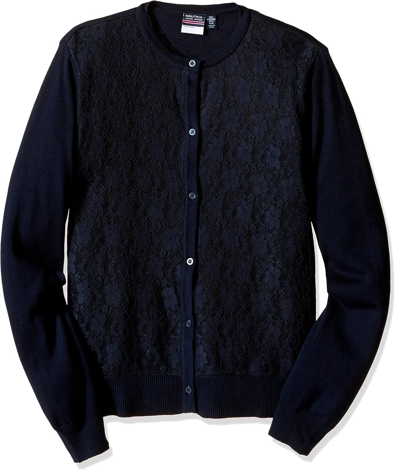 Nautica Girls' School Uniform Cardigan Sweater: Clothing