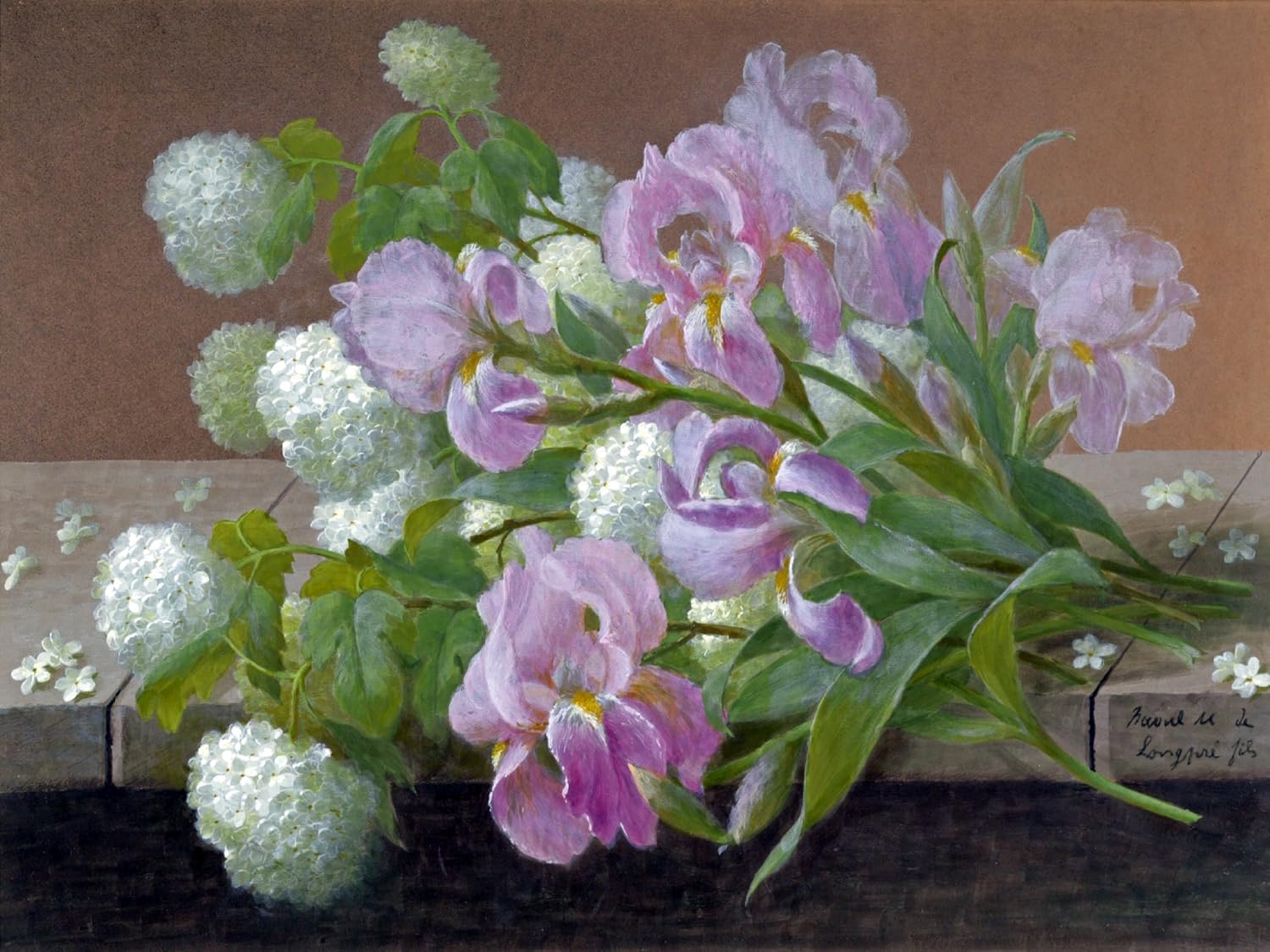 Still life of flowers iris Mural Kitchen Bathroom Wall Backsplash Marble Ceramic
