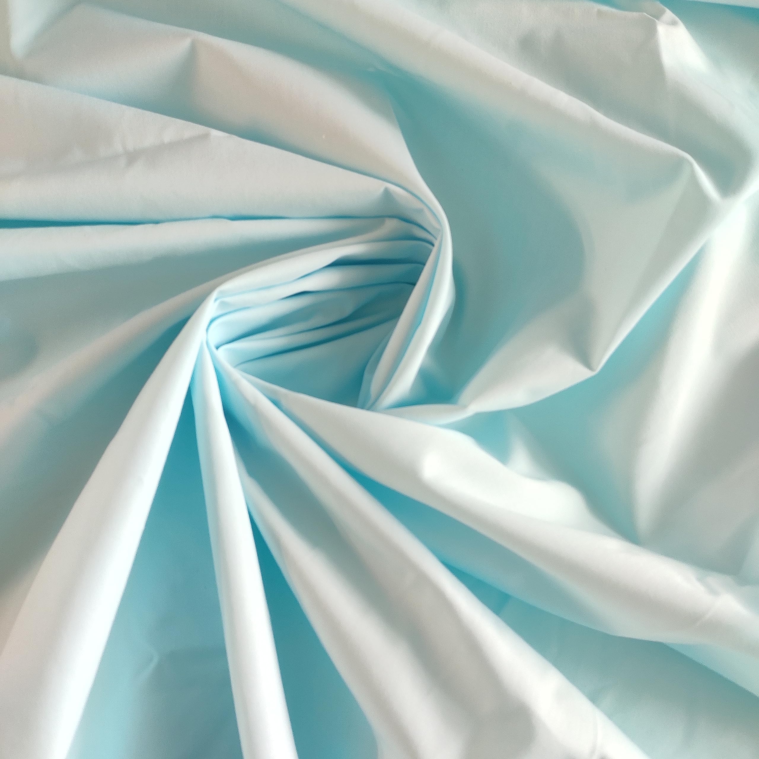 100% Cotton Fabric Sheeting Plain Solid Colours Dress Craft Material 58" Wide (Pre Cut 1 Meter - Sky)