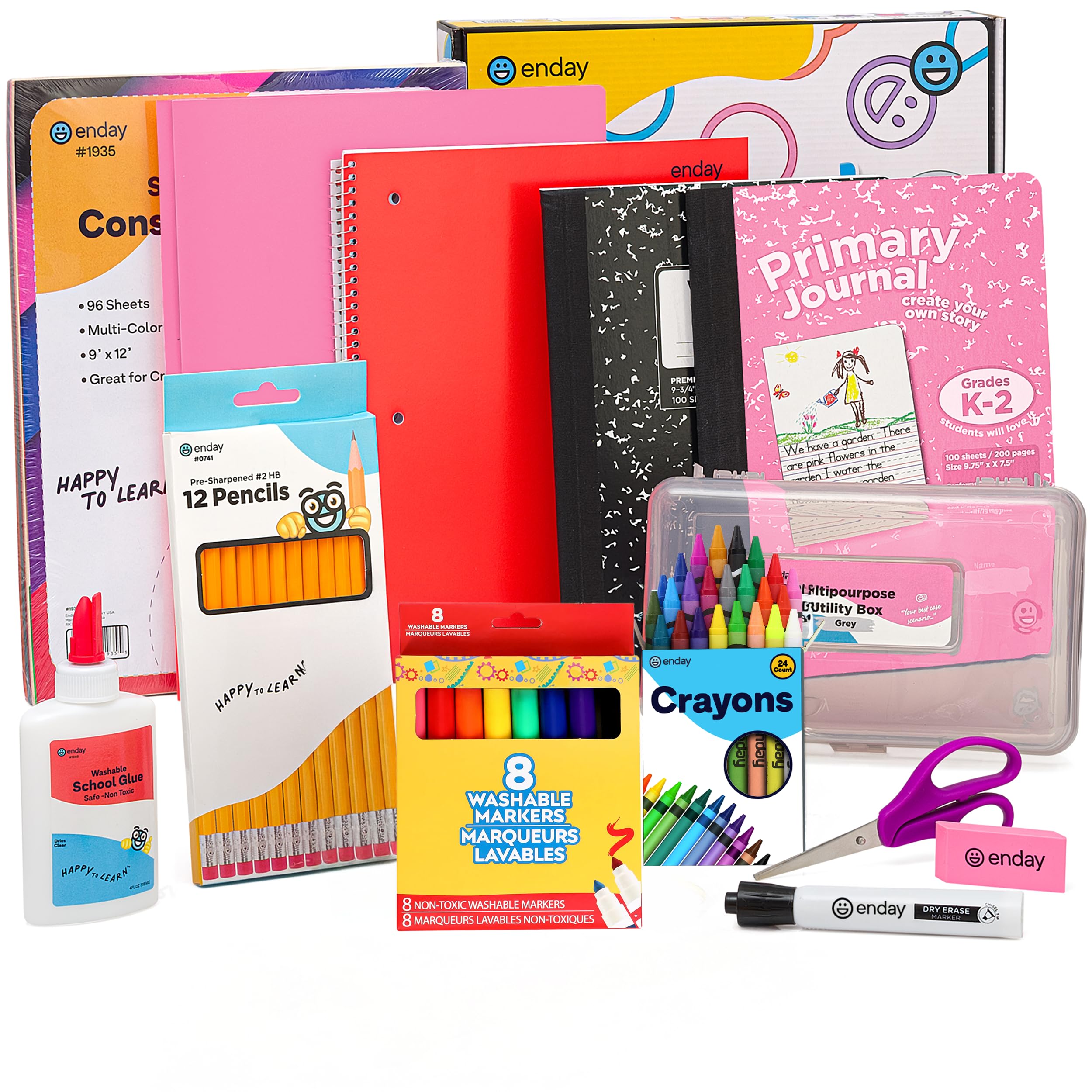 Photo 1 of ***FACTORY SEALED***Enday 1st Grade and Kindergarten School Supplies Kit - 54 Piece Back to School Supplies Kit, Premium Quality Kids School Supplies for Girls & Boys, Kindergarten & First Grade School Supplies for Kids