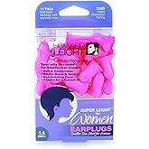 Howard Leight by Honeywell Super Leight for Women Disposable Pre-Shaped Small Earplugs, 14-Pairs (R-01757)